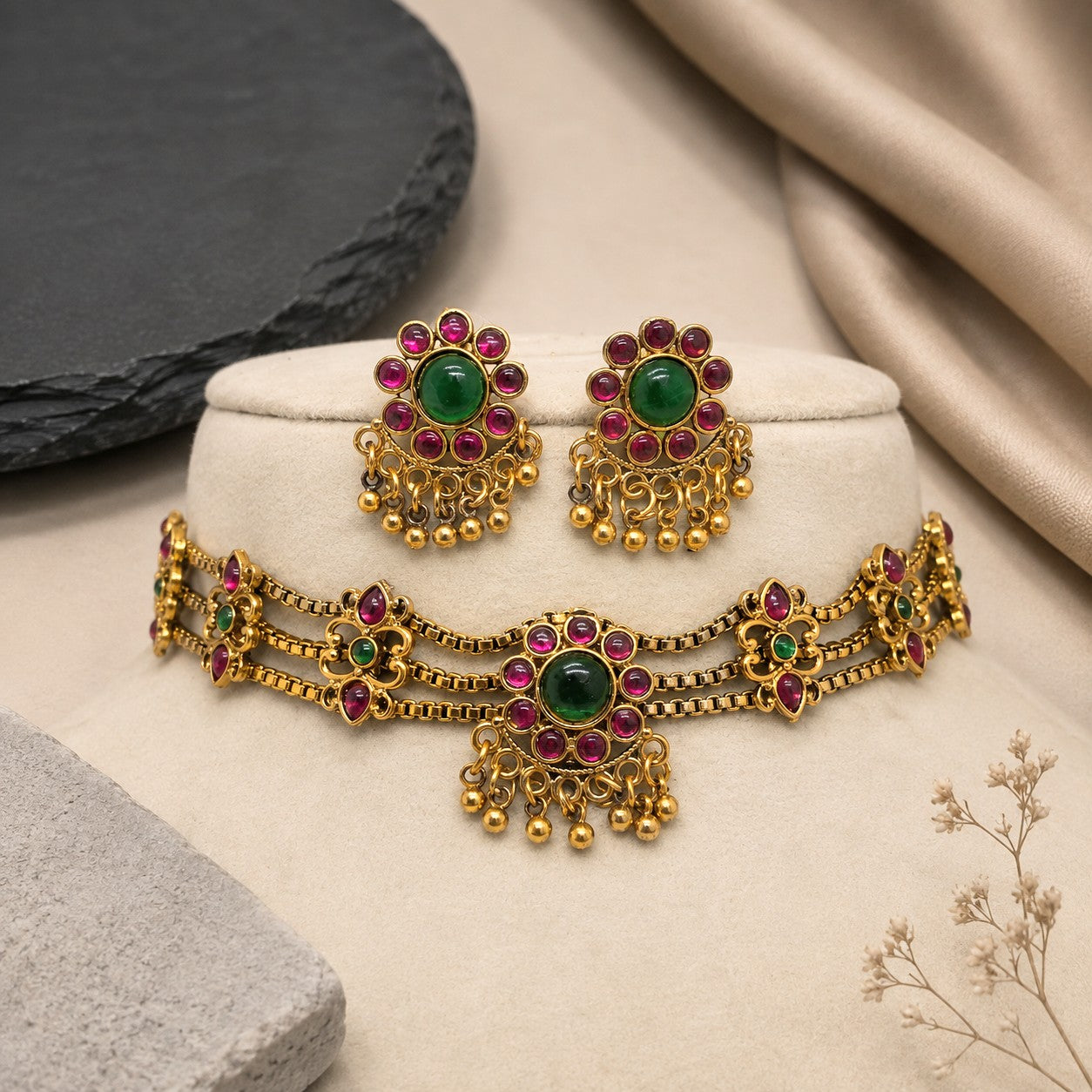 Flower Pendant Layer Necklace