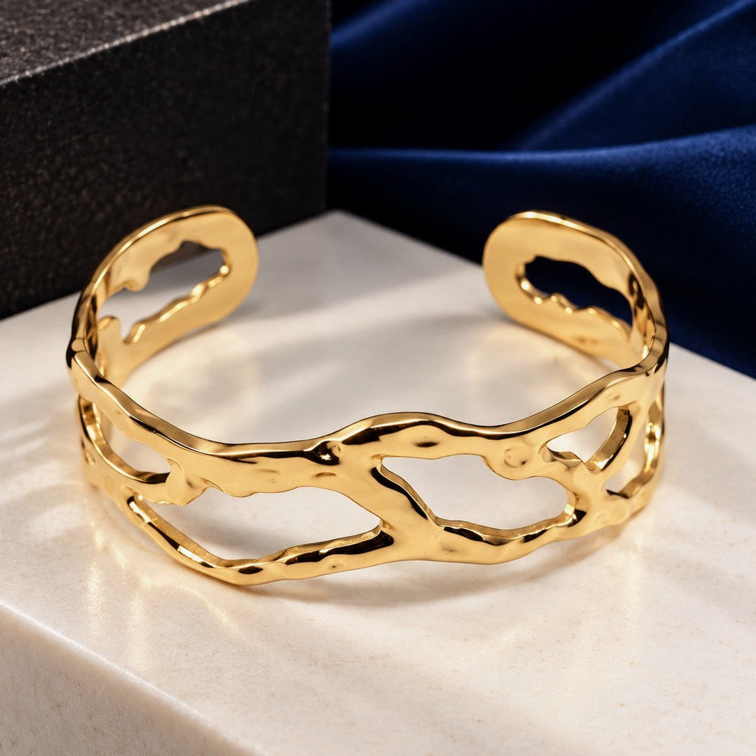 Molten Openwork Wide Cuff