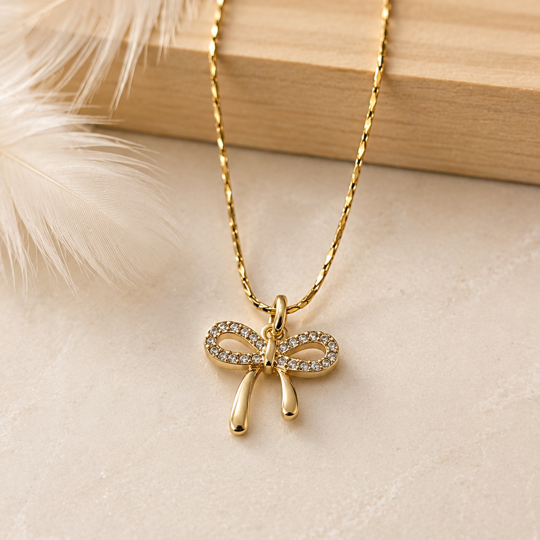 Bow Charm Necklace