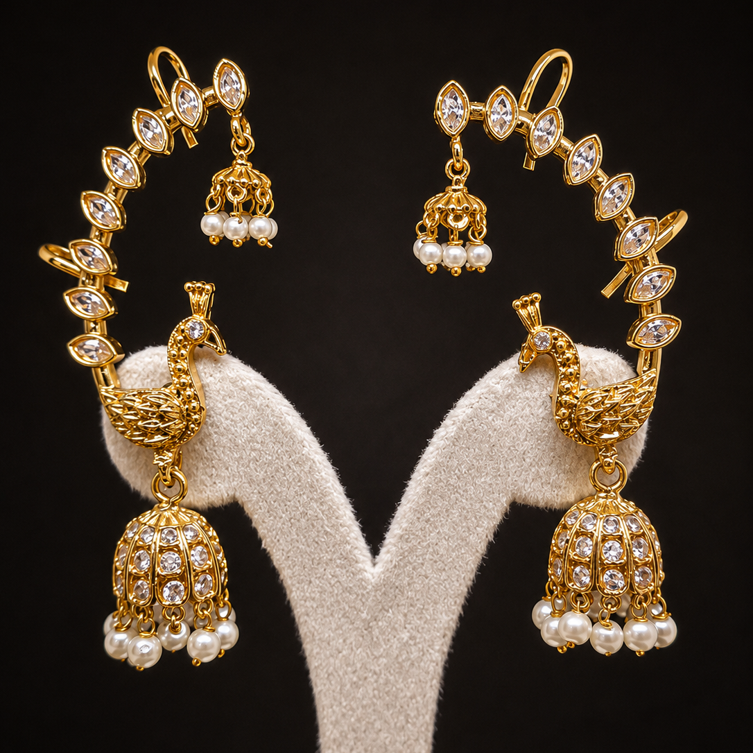 Double Drop Ear Cuff Earrings