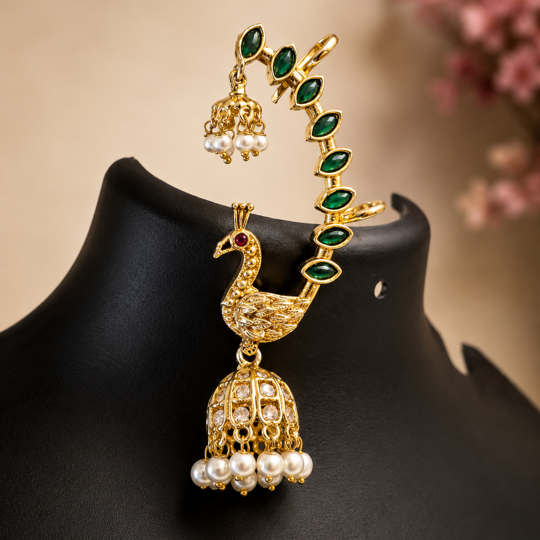 Double Drop Ear Cuff Earrings