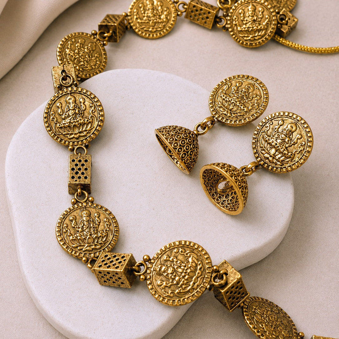 Coin Rope Necklace Set