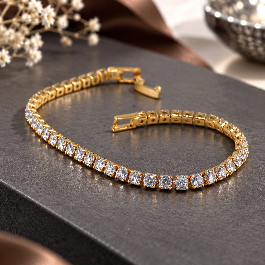 Round Stone Tennis Bracelet