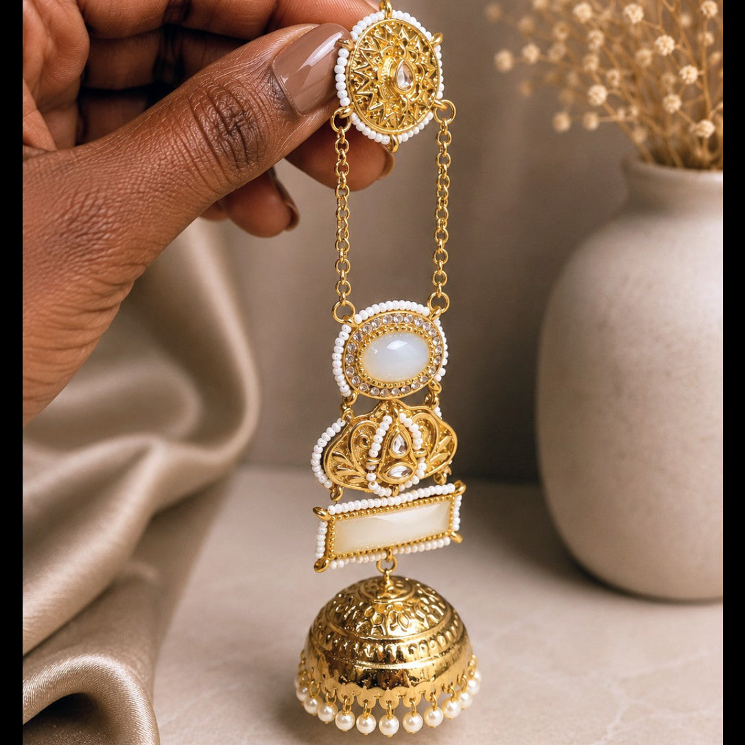 Sunburst Tiered Jhumka Earrings