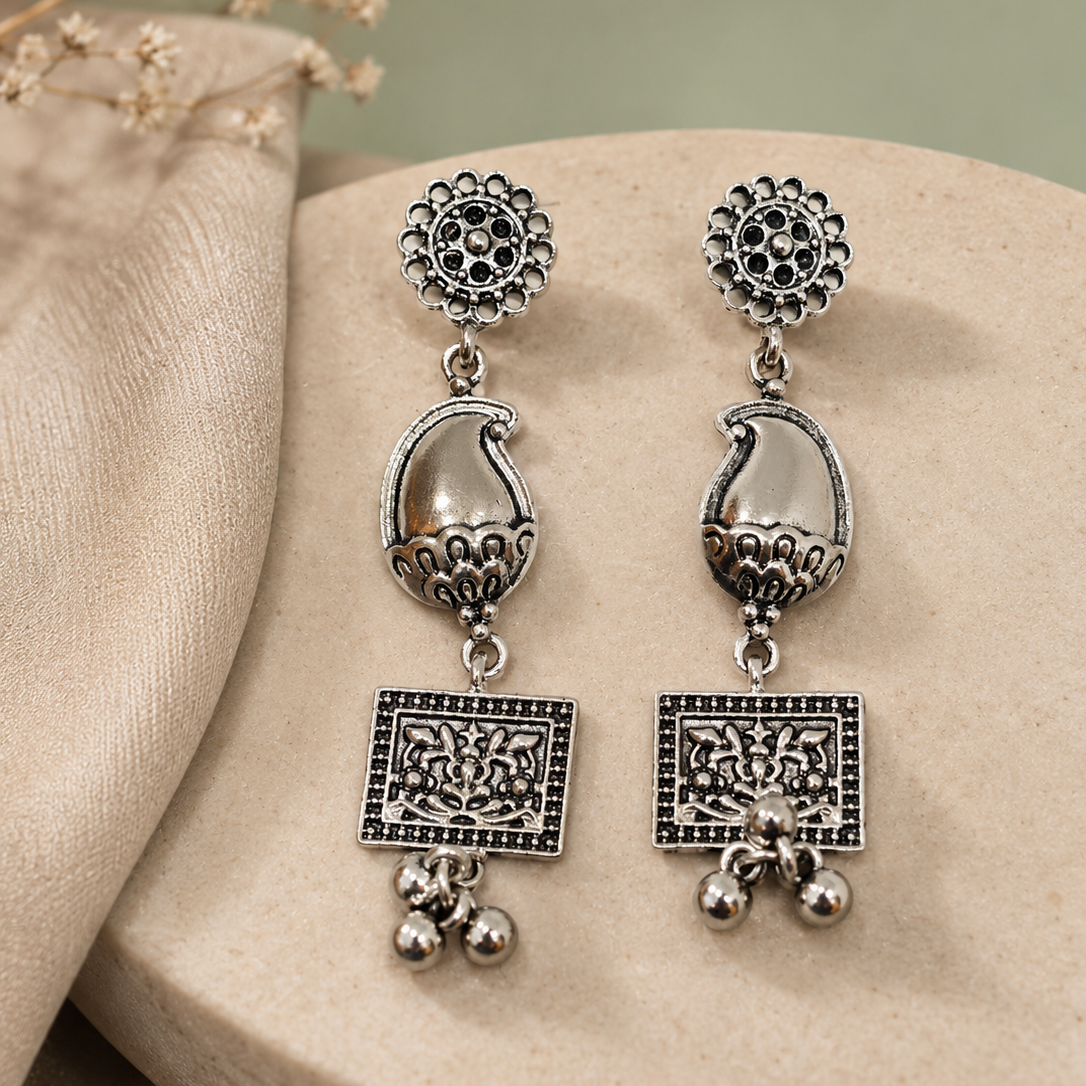 Temple Paisley Drop Earrings