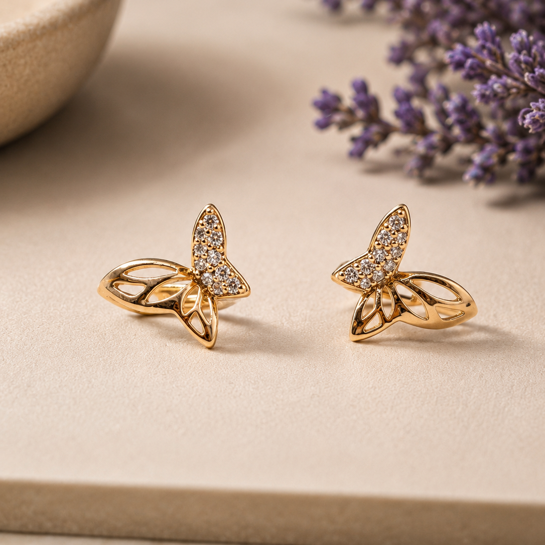 Butterfly Pave Earrings