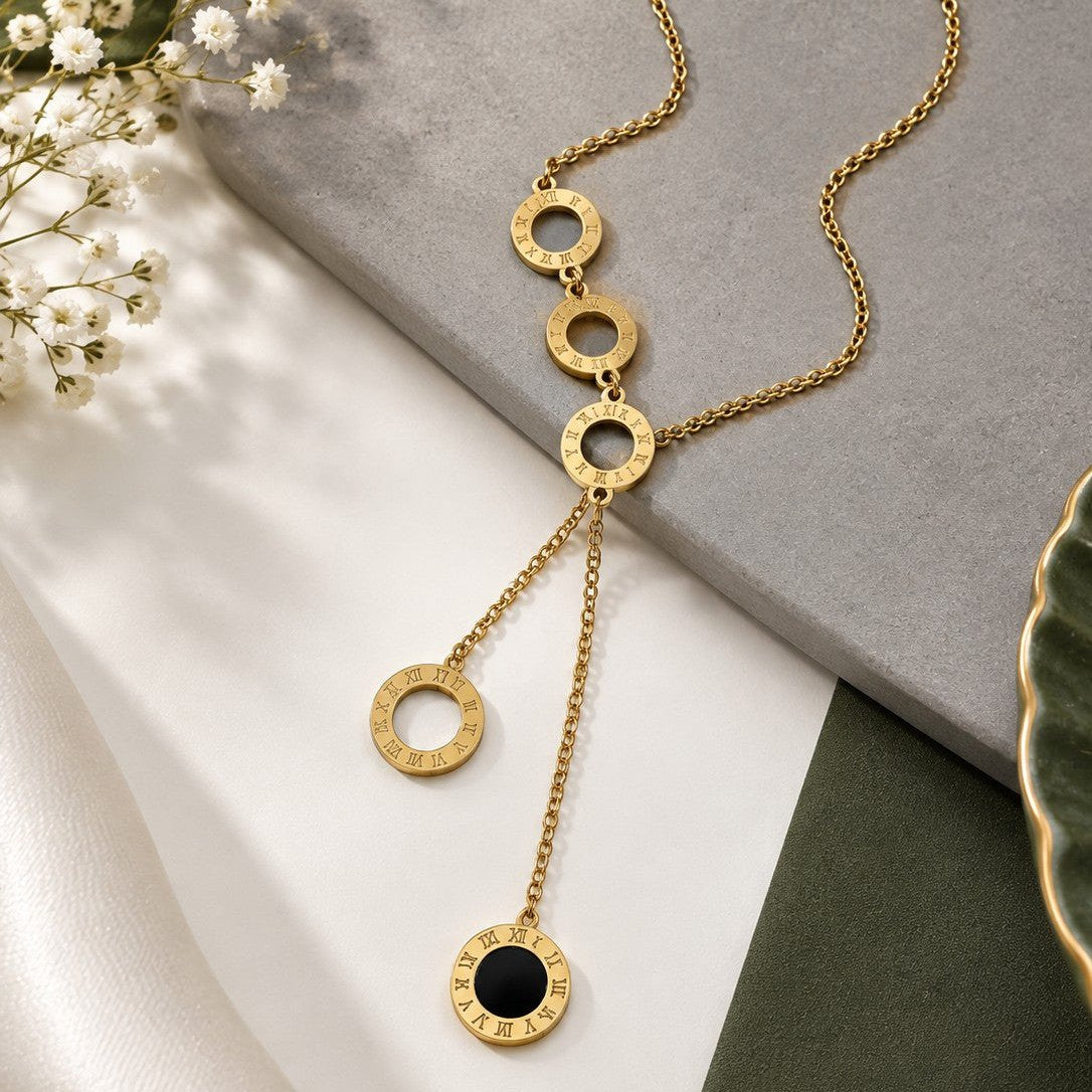 Circle Drop Pendant Necklace