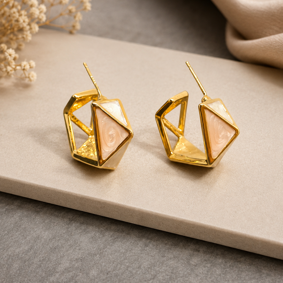 Facet Hoop Earrings