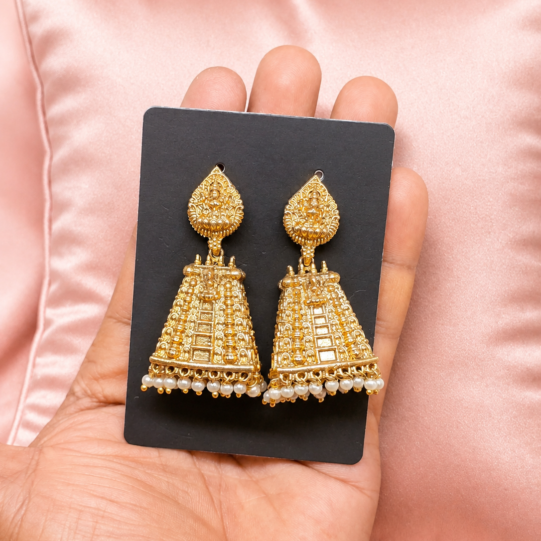 Temple Jhumka Earrings